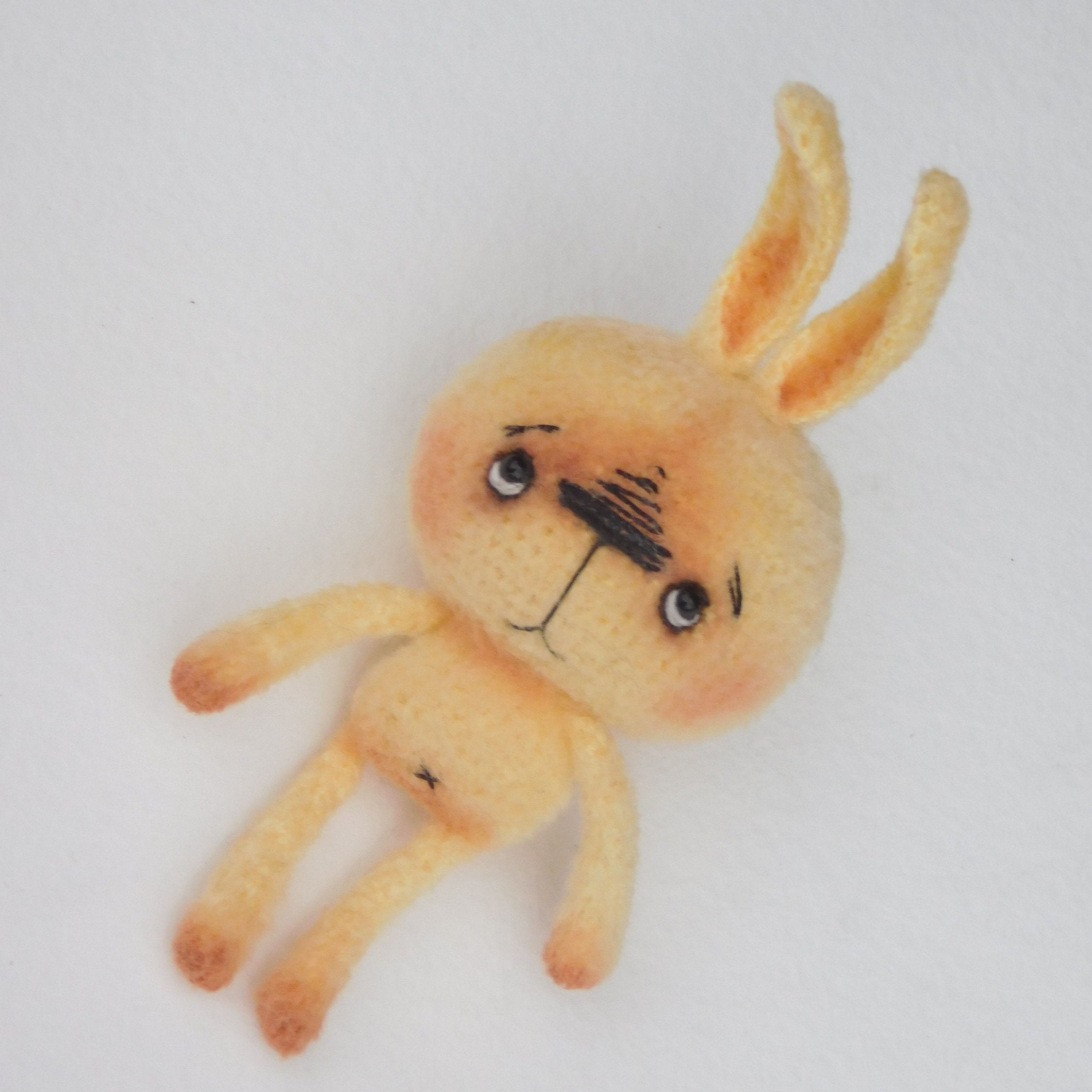 Tiny rabbit bunny toys for dollhouse Miniature rabbit Blythe Etsy