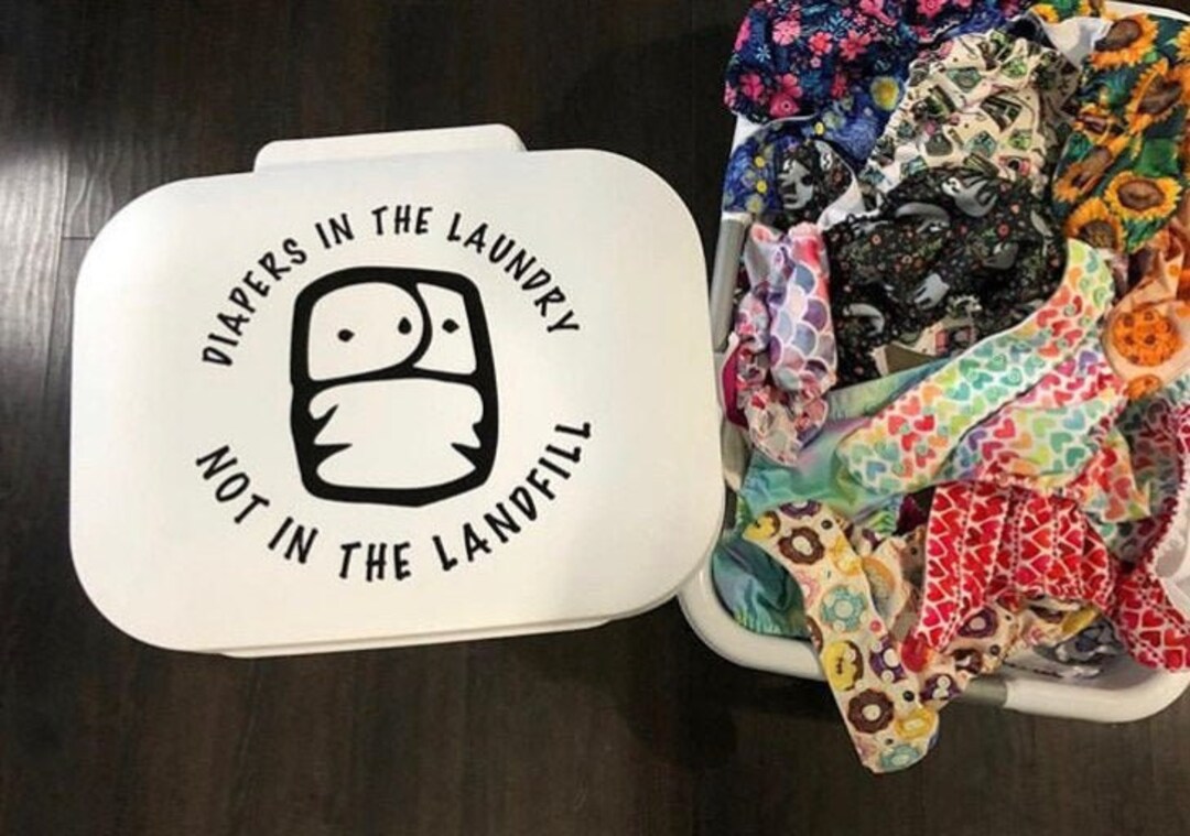 Cloth Diaper Decal Diapers in the Laundry Not in the Landfill Decal