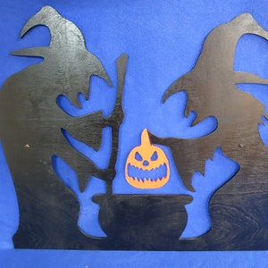 Witches with Cauldron Lawn/Yard Stake