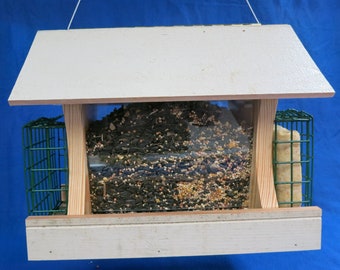 Bird feeder with suet cages