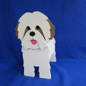 Dog flower planter, Shih Tzu