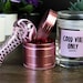 Tiny Pink Good Vibes Set: 3 Inch Pink Glass Smoking Pipe, Herb Grinder and Airtight Glass Jar. Bowl Pipe Stash Glass Smoking Pipe