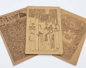 Egyptian Sketchbook - Ancient Egyptian Gods & Goddesses - 3 Variations With 20 Blank Pages - 1 Pcs - Made in Egypt