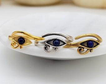 Egyptian Eye of Horus with Lapis Lazuli - Adjustable - Eye of Ra