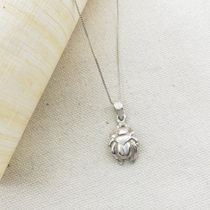 Egyptian Scarab Necklace - Sterling Silver - Egyptian God - Charm Pendant - Made in Egypt