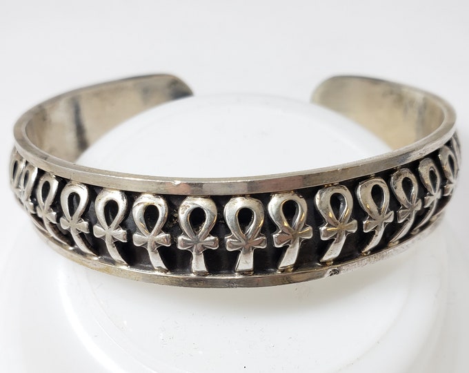 Egyptian Ankh Cuff Bracelet Etsy