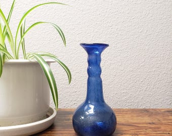 Egyptian Cobalt Blue Glass Vase - Made in Egypt