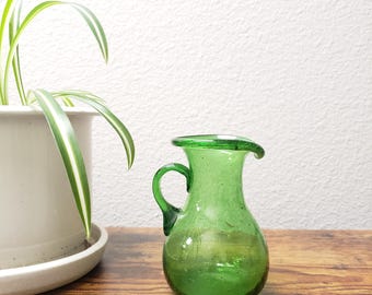Egyptian Green Glass Vase - Made in Egypt