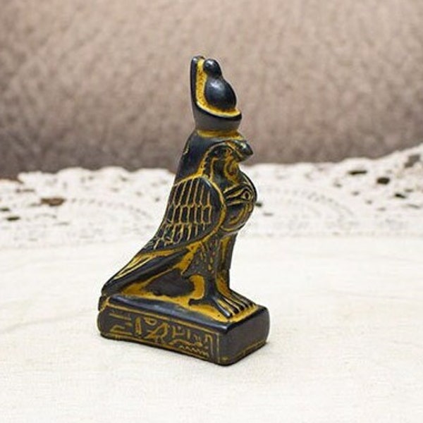 Egyptian God Horus Falcon Statue - Ancient Egypt Collectible - Made in Egypt