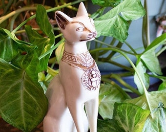 Egyptian Bastet Cat Statue -Ancient Egypt Goddess - 8" Tall  Cat Collectible - Many Colors Available - Made in Egypt