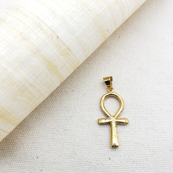 Egyptian Ankh Pendant Gold Plated Made in Egypt Etsy Nederland