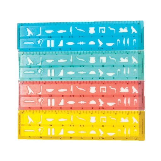 Plastic Hieroglyphic Stencil Ruler Assorted Colors - Etsy