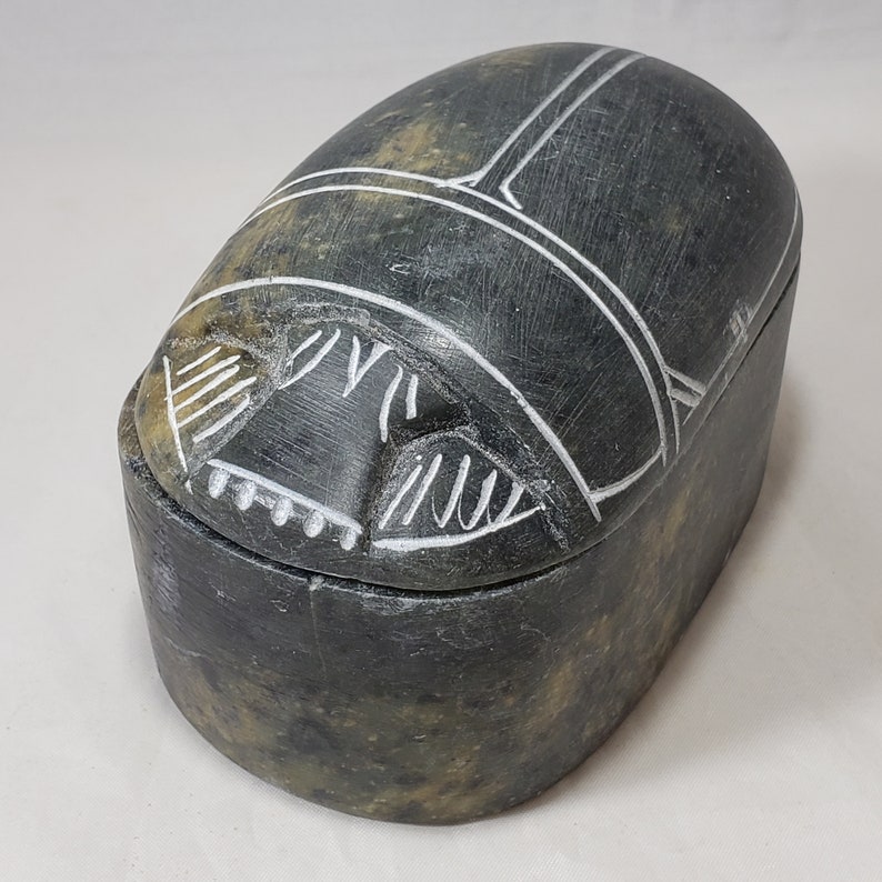 Egyptian Scarab Box with Lid