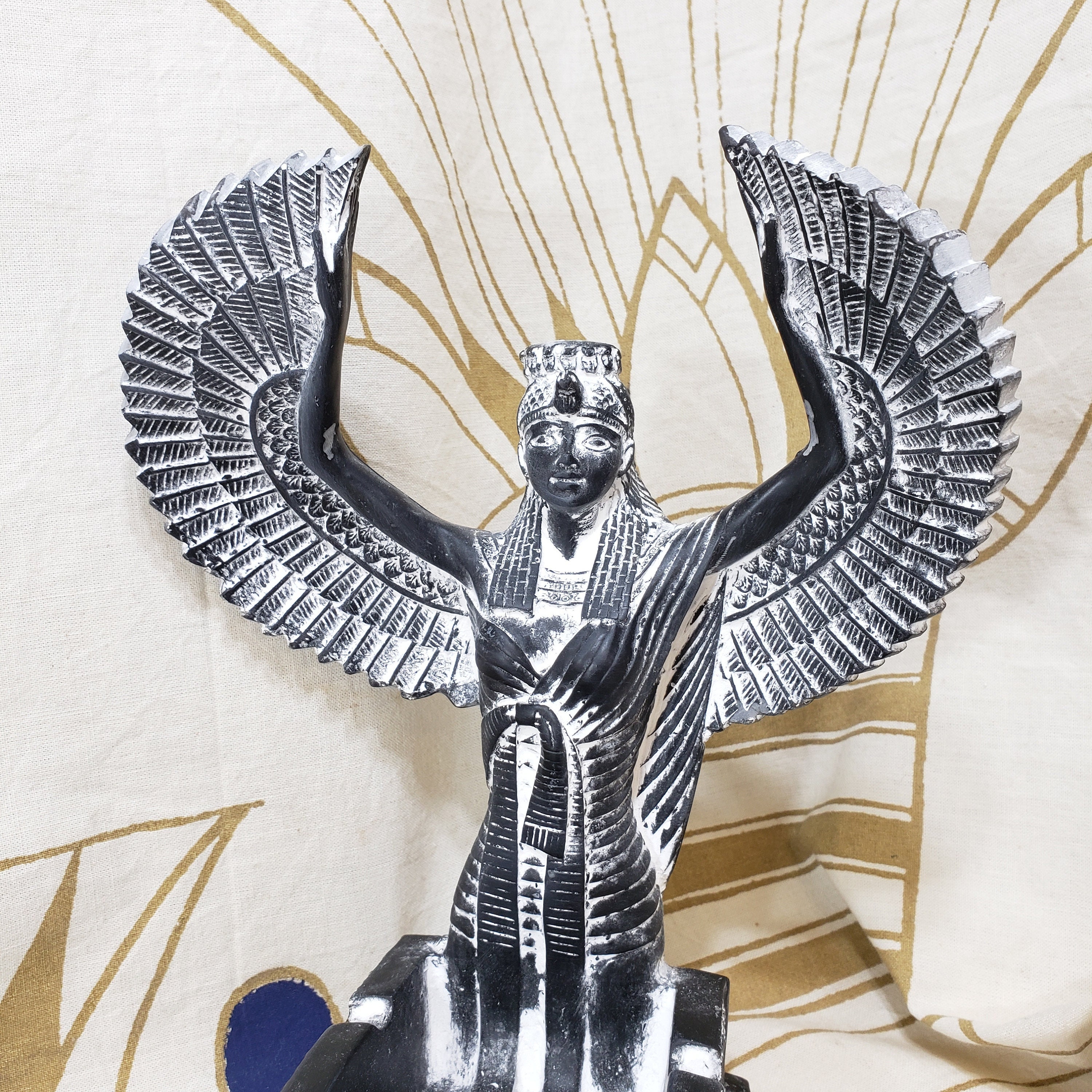 Egyptian Goddess Isis Statue With Tray Ancient Egypt Figurine