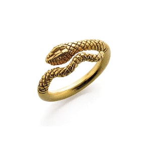 Egyptian Ankh Snake or Bastet Cat Ring Adjustable Antique - Etsy