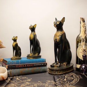 Egyptian Bastet Cat Statue: Handmade Goddess Decor - Made in Egypt