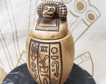 Egyptian Canopic Jar Hapy - Ancient Egypt Deity - Sons of Horus - Made in Egypt