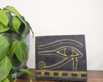 Egyptian Eye Plaque - Ancient Egypt Wall Art- Made in Egypt