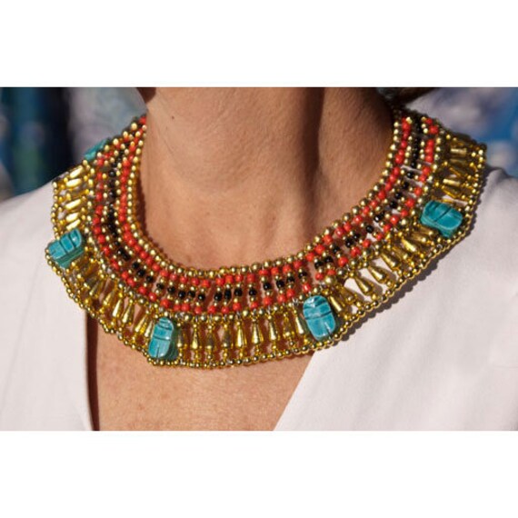 Collar de escarabajo Traje de Egipto Hecho en - Etsy México