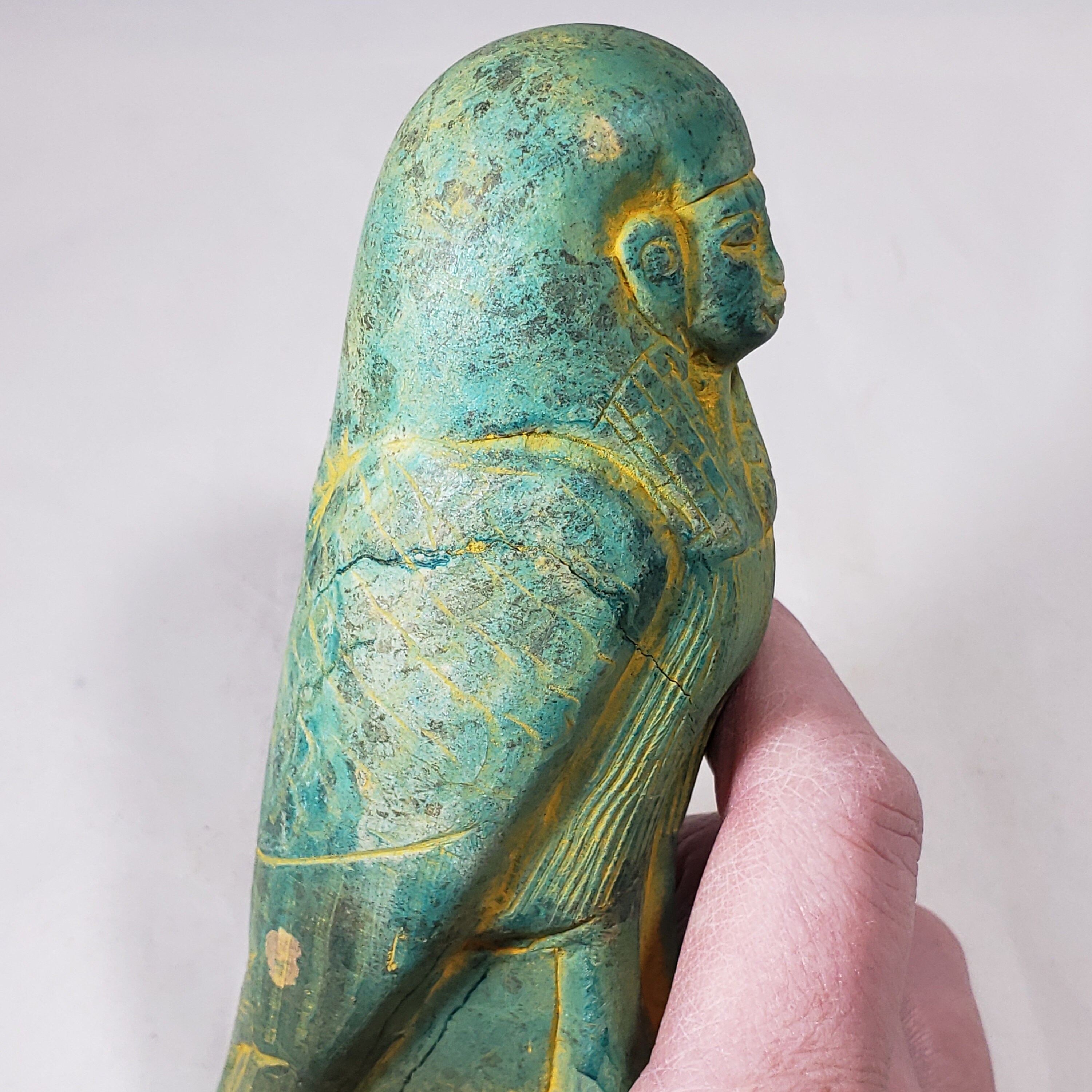 Green Egyptian 'Ba' Statue Collectible Ancient Egypt Etsy