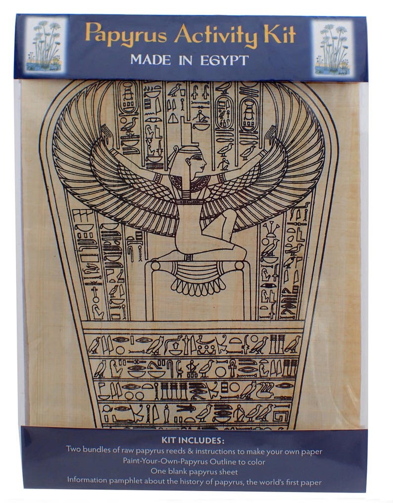 Papyrus Activity Kit - Ancient Egypt Home School Supplies - Egyptology ...