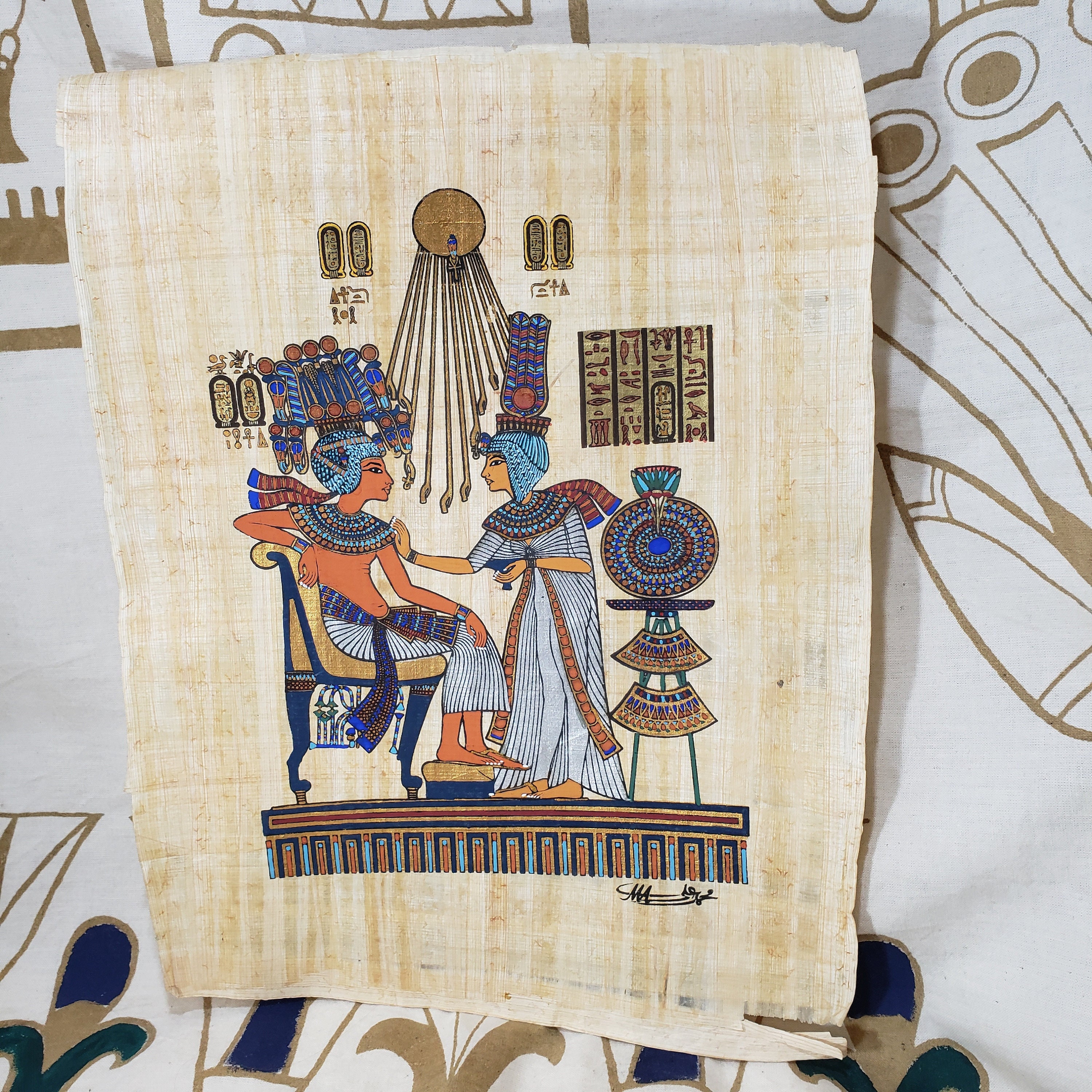 100% Genuine Papyrus Paper Portrait/Painting with Authenticity