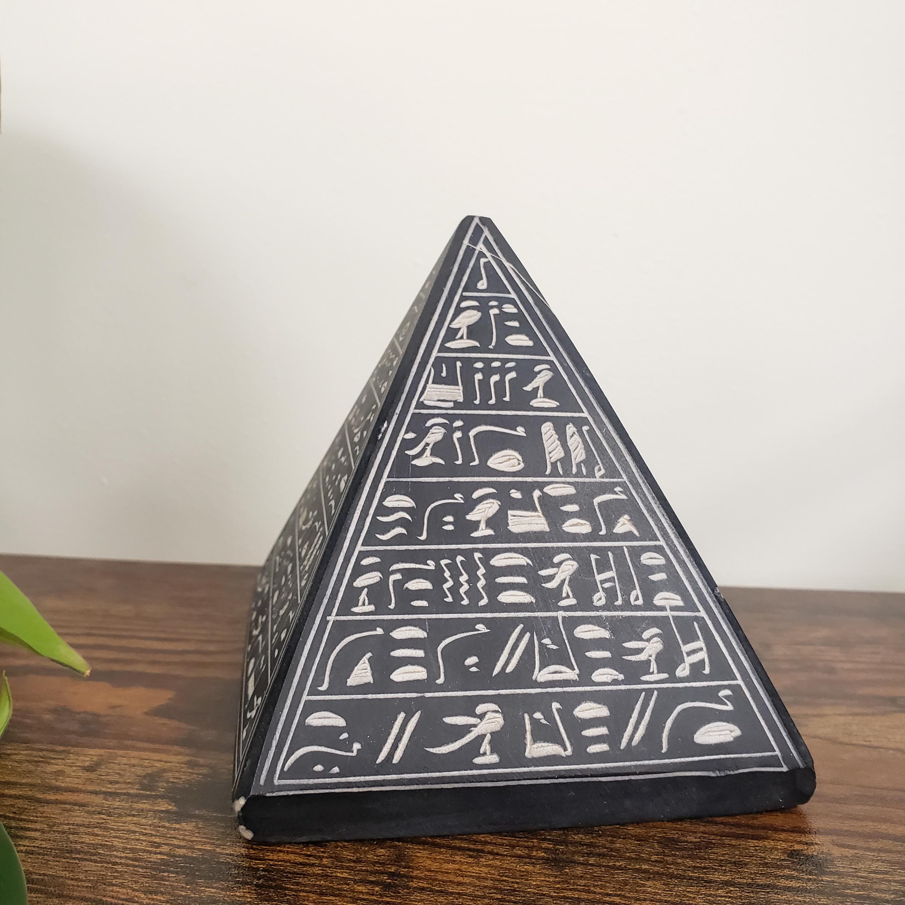 Basalt Egyptian Pyramid Statue - Ancient Egypt Collectible - Made in ...