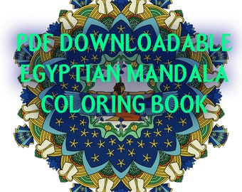 Ancient Egyptian Mandala Coloring Book: 16 Printable Pages (PDF Download)