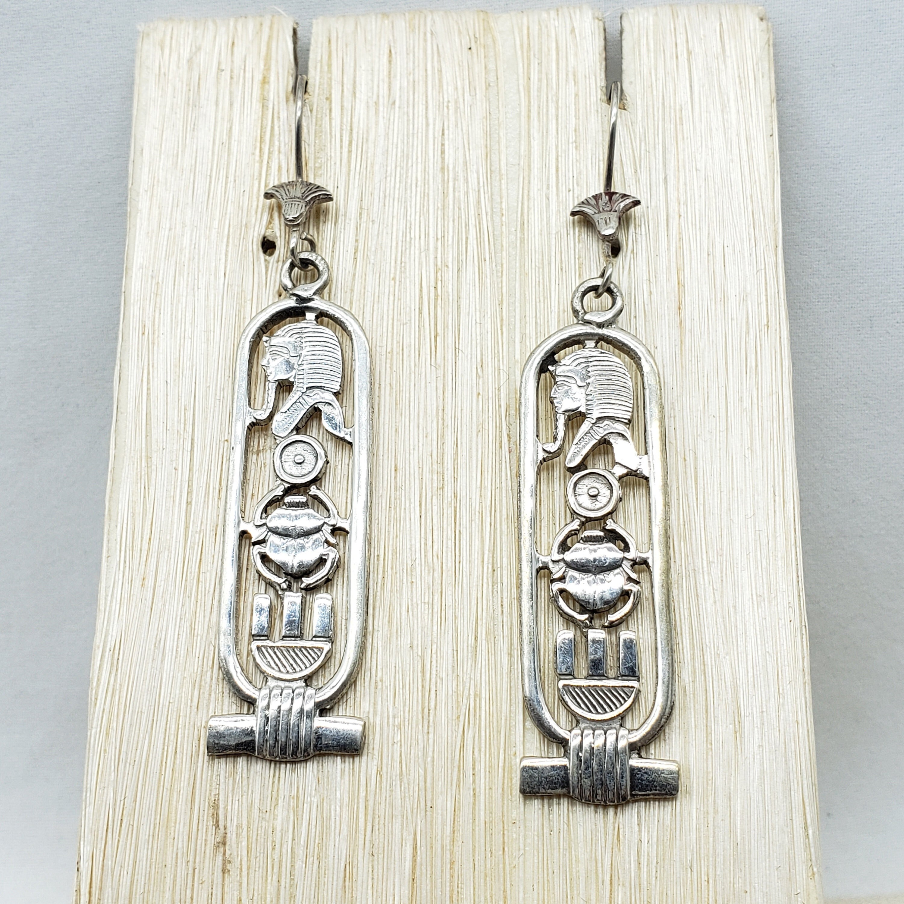 King Tut Cartouche Earrings Made in Egypt Ancient Egypt King