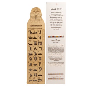 Wooden Hieroglyphic Stencil Ruler King Tut Egyptian Study School ...