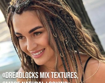 Boho Dreadlocks Curls Braids Ombre Blonde Brown DE Hair Extensions Mix