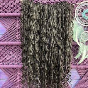Dreadlock Extensions Black Wavy Synthetic/De Dreadlocks Wavy Full Set/Dreadlocks Extensions Crochet/Curls Black/Curly Dreadlocks Boho Style