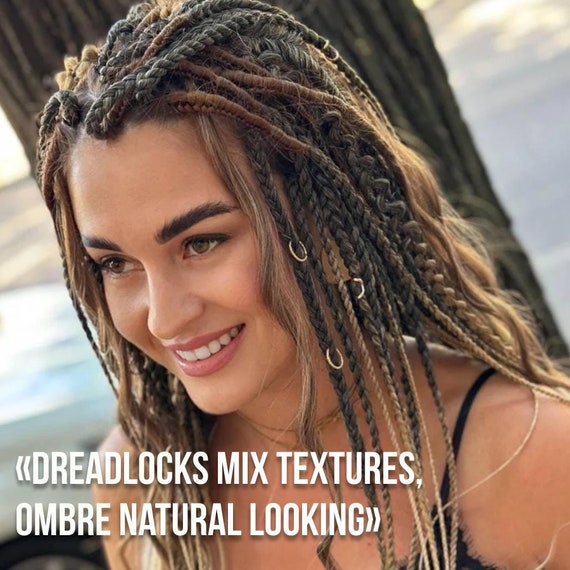 Ombré Dread Mix handmade Sylva Weave - Brushable curls for Celts ? Ombre dread  main image 4