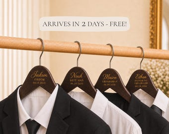 Personalized Groomsmen Hanger, Best Man Gift, Custom Wooden Wedding Party Hanger