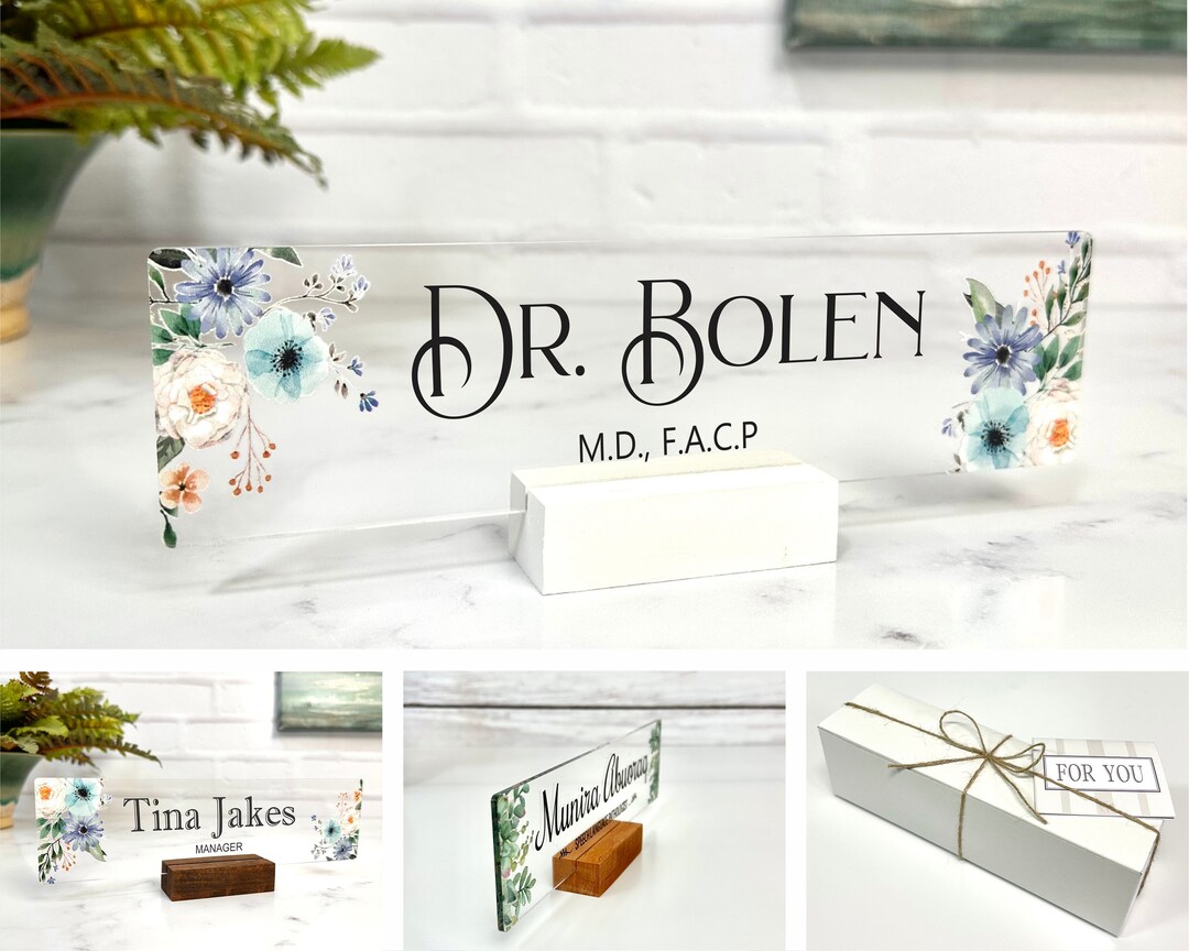 Doctor Desk Name Plate, Personalized Nameplate, Doctor Gift, Doctor's