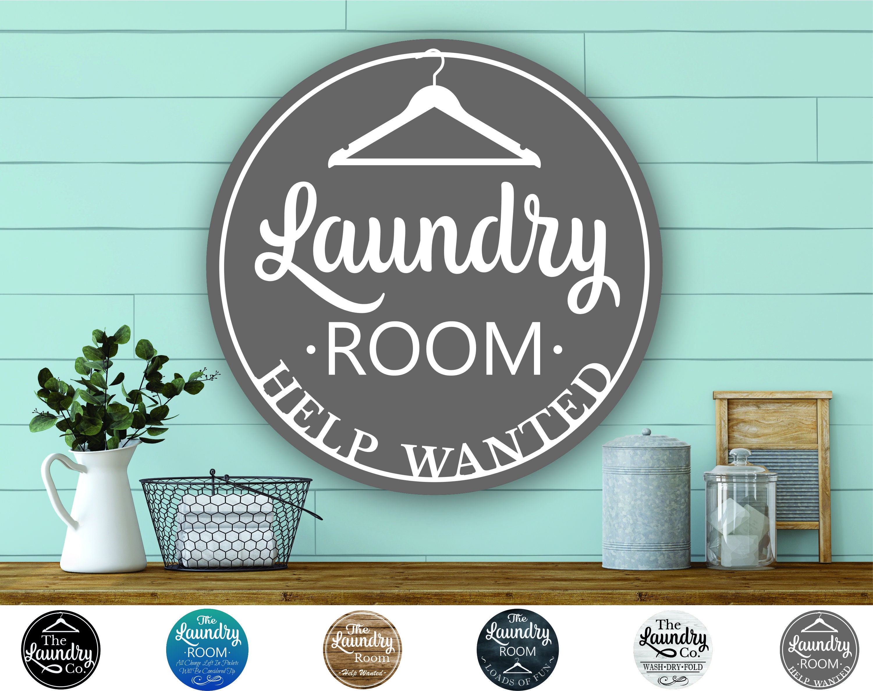 Laundry Room Help Wanted Laundry Wall Art Laundry Sign image
