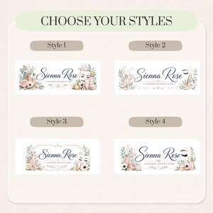 Personalized Esthetician LED Nameplate, Custom Lash Tech Desk Sign, Salon Owner Gift - image 4: 04-StylesBoard