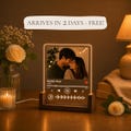 Custom Song Code Plaque, Personalized Music Plaque with Photo, LED Acrylic Song Gift