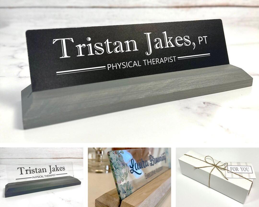 Physical Therapist Desk Name Plate Personalized Nameplate Etsy
