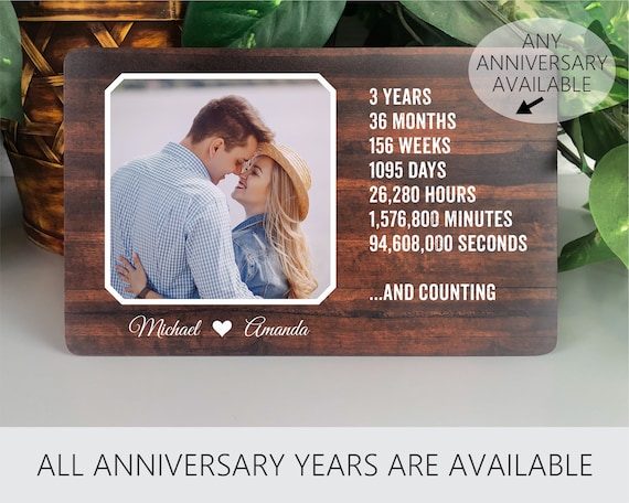 de 3 años de aniversario para el hombre regalo del - Etsy España