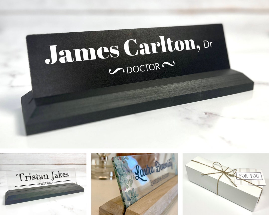 Doctor Desk Name Plate Personalized Nameplate Doctor Gift Etsy