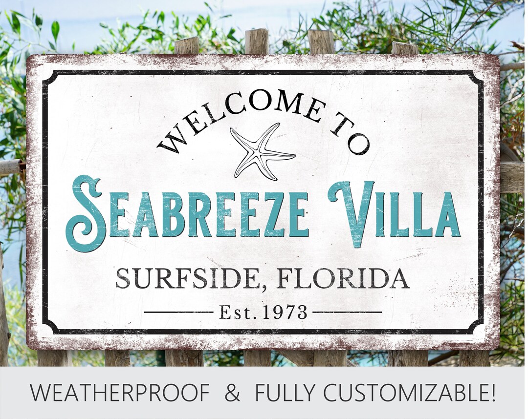 Custom Beach House Sign Beach House Signs Custom Beach House Etsy