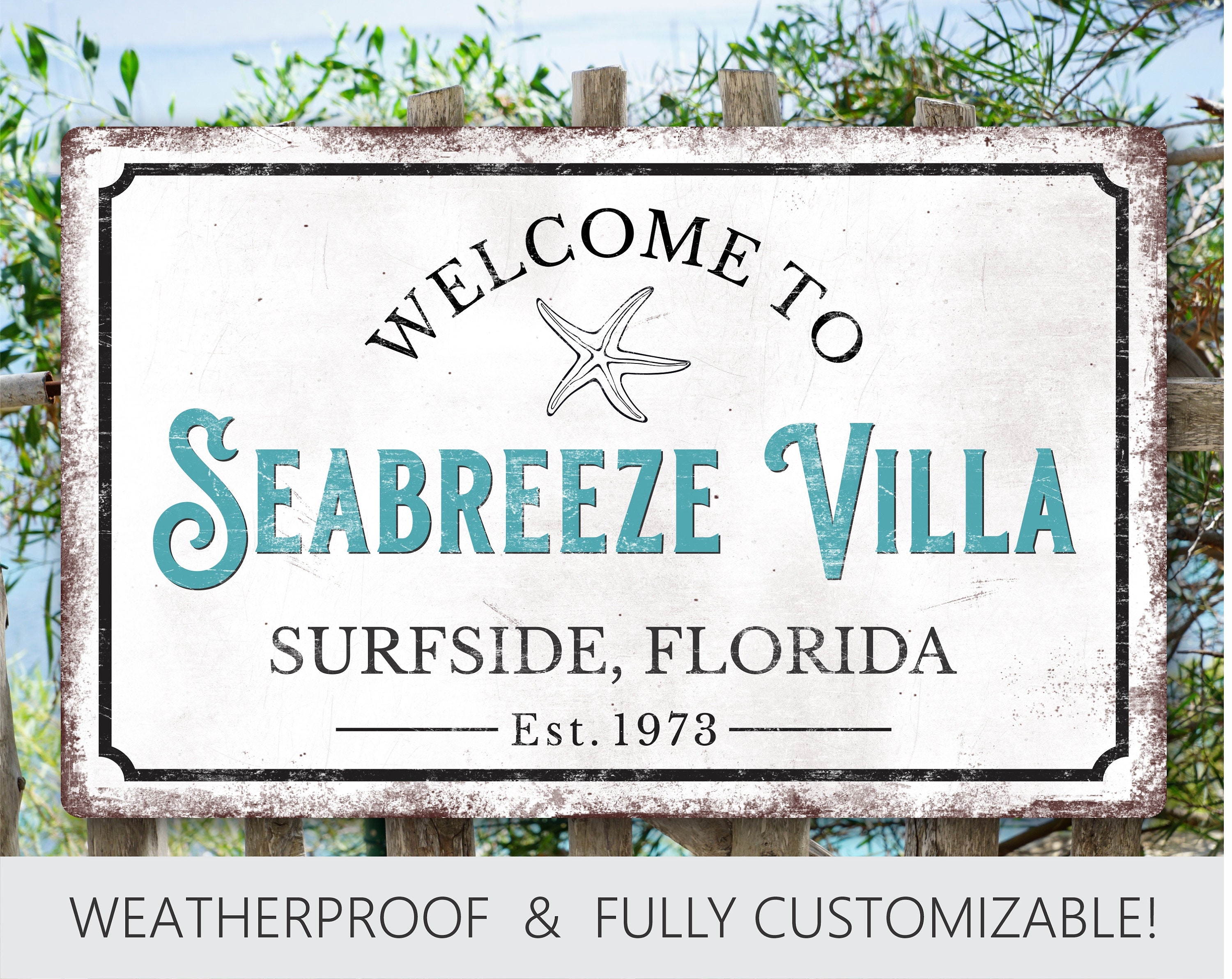 Custom Beach House Sign Beach House Signs Custom Beach House Etsy