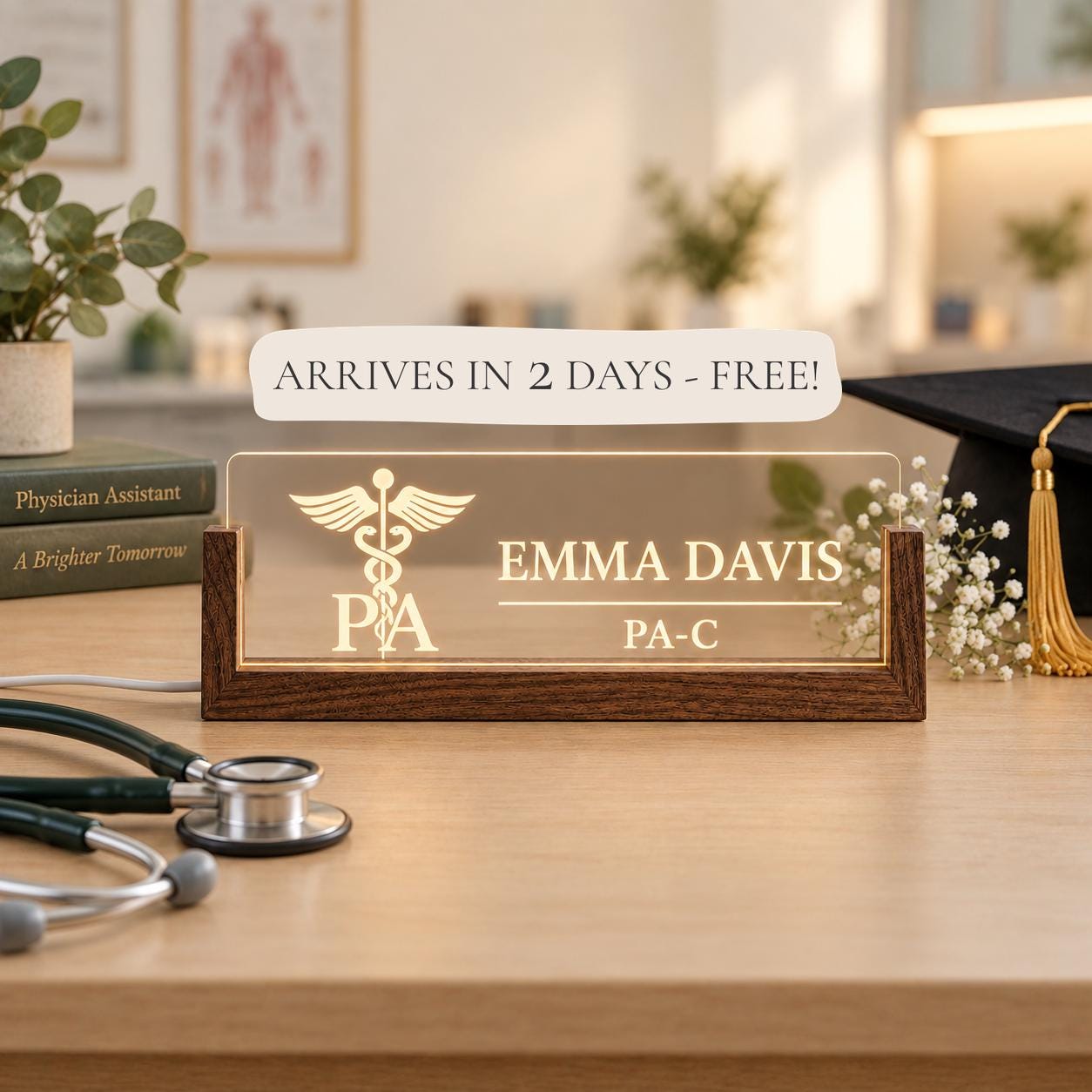 Physician Assistant Nameplate - Etsy