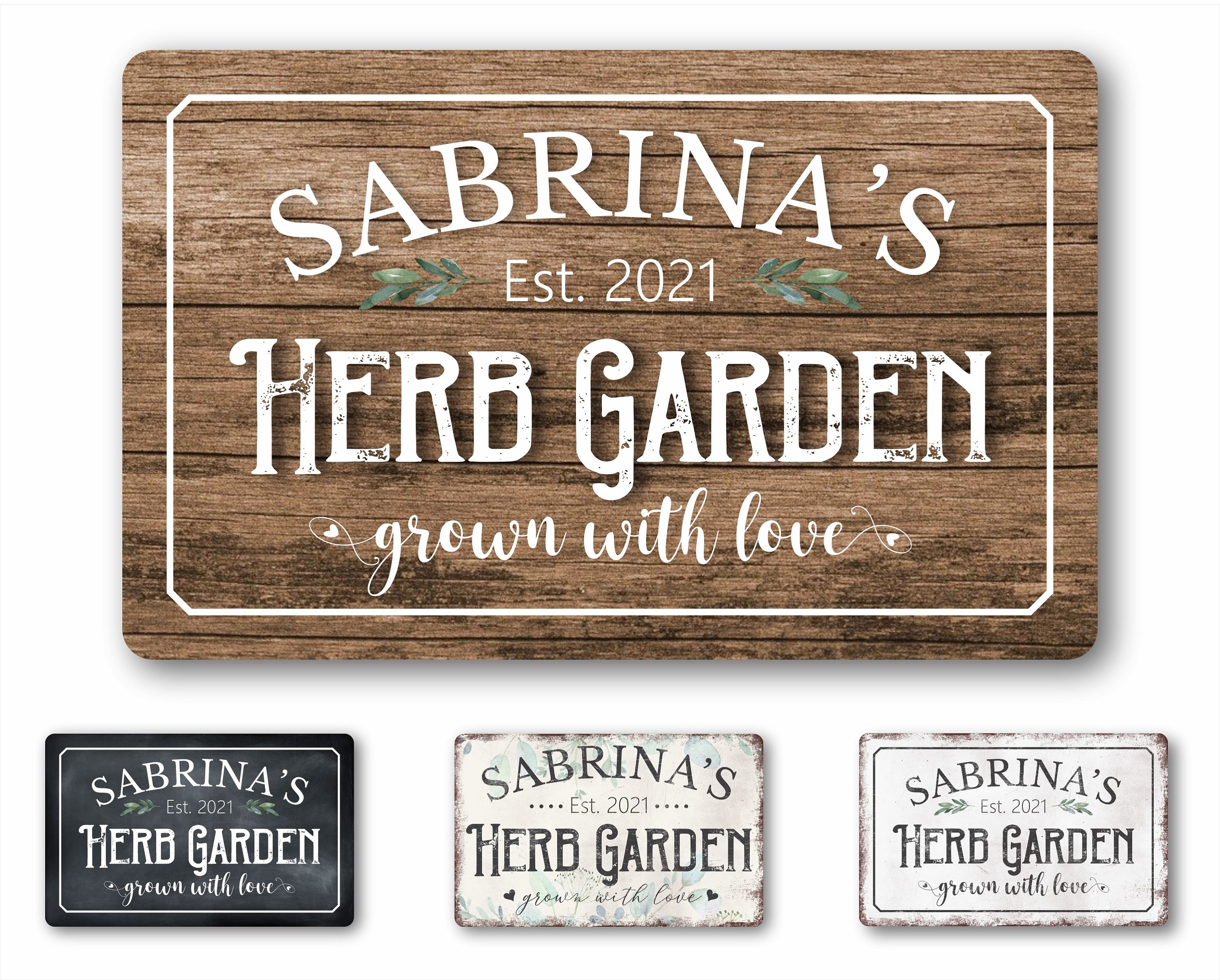 Herb Garden Sign Indoor Herb Garden Herb Garden Signs Wood Etsy