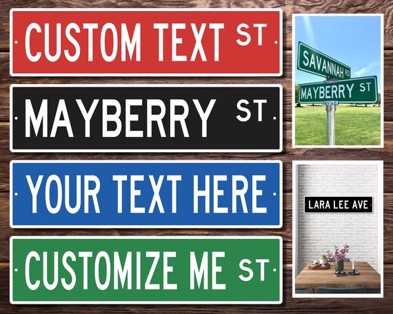 STREET SIGN Rusty Looking Full Border Custom Personalized, 40% OFF