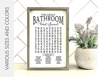 Bathroom Word Search | Etsy