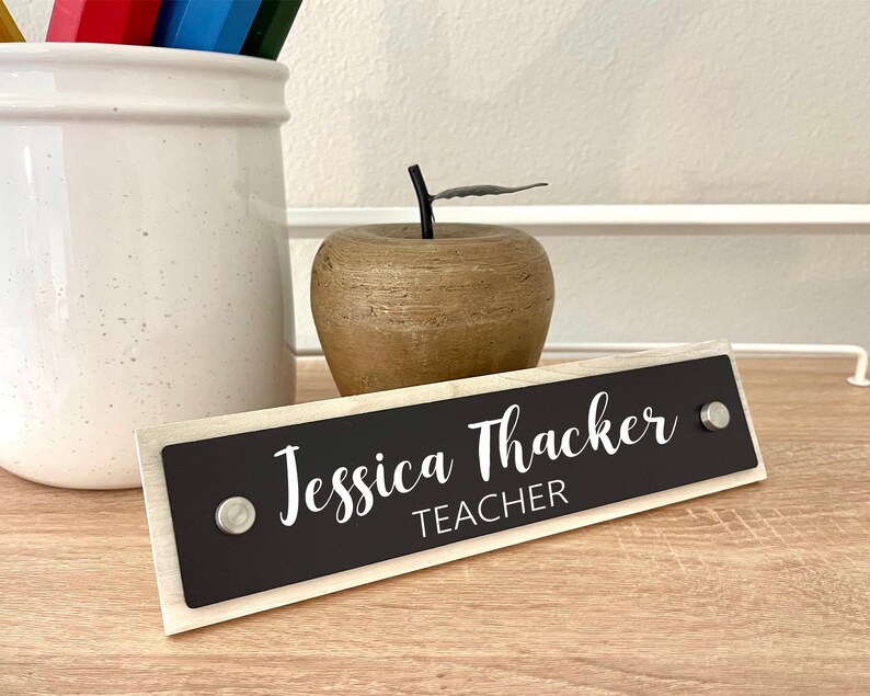 Teacher Desk Name Plate Teacher Desk Name Personalized Etsy