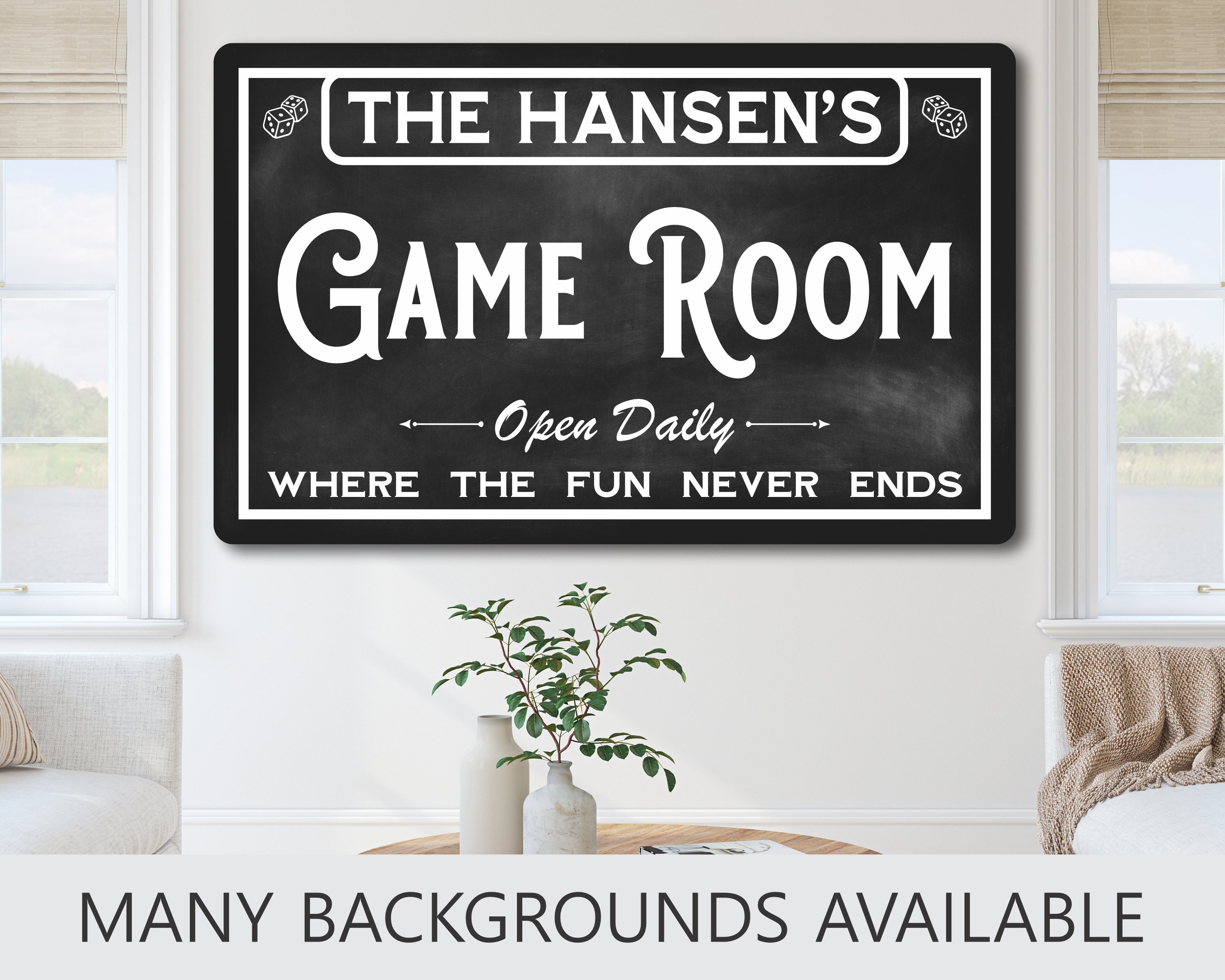 Custom Game Room Sign Man Cave Decor Rec Room Sign Decor Etsy