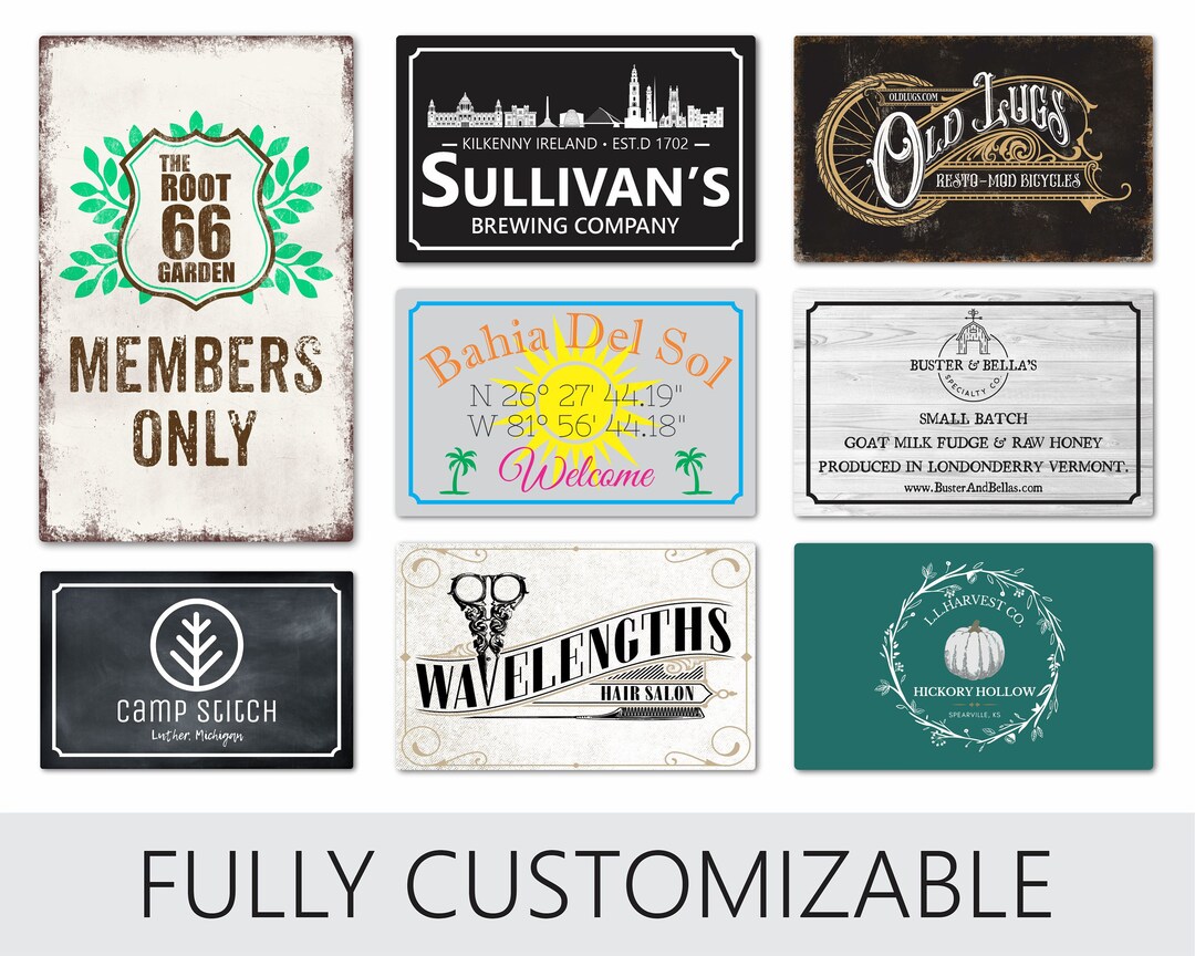 Custom Shop Sign Shop Decor Shop Name Signs Logo With Etsy